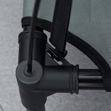 Клітка-будка для собак та котів HOMCOM PawHut з підставкою, комфортна, з тканиною Oxford, UV-захистом, мікроперфорацією + сонцезахисний тент + переносна сумка, сіра/чорна, L 61 x 61 x 46 см