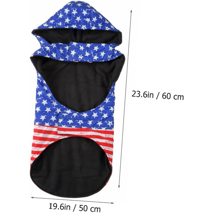 Теплий зимовий халат для собак Alasum з капюшоном, XL, дихаючий - для великих собак