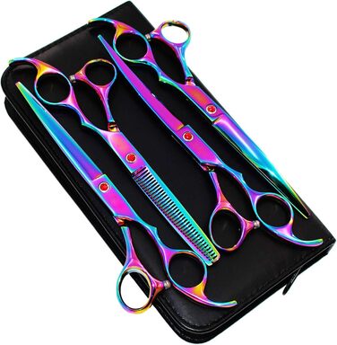 Набір професійних ножиць для грумінгу собак 6CR Edelstahl, набір для догляду за тваринами, ножиці для собак та котів