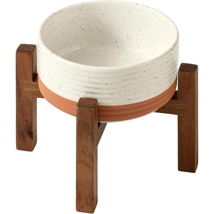 Керамічна годівниця та миска для води Havniva для собак маленьких порід, з неслизьким дном (800 мл, арктичний білий)