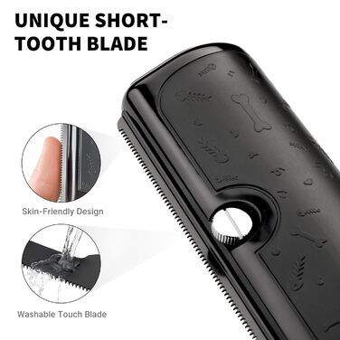 Щітка для собак та котів – двоколірна синьо-жовта, видаляє відмерле волосся та підшерсток м'яко, для собак та котів (чорна)