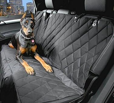 Захисна автомобільна ковдра Eleoption: водовідштовхувальна, антиковзаюча, для собак, сидінь, багажника, заднього сидіння (чорна)