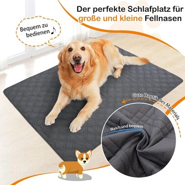 Водонепроникний килимок для собак GYURO, великий, миючий, з неслизьким дном, захищає меблі (235*259 см, 77*178 см, сірий)