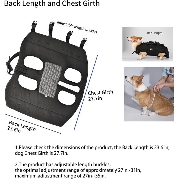 Сумка-переноска та повідковий ремінь для собак, Wakytu, для маленьких собак (4-8 кг), чорний, регульовані, дихаючі ремені