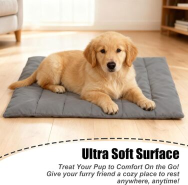 Водонепроникний килимок для собак на виїзд, миється, зручний, м'який, для подорожей, кемпінгу, відпочинку на природі (сірий)