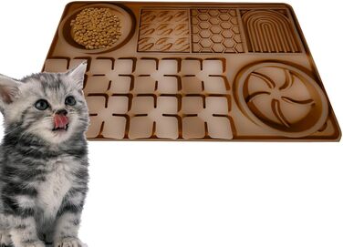 Килимок для повільного годування собак, антистрес, коричневий