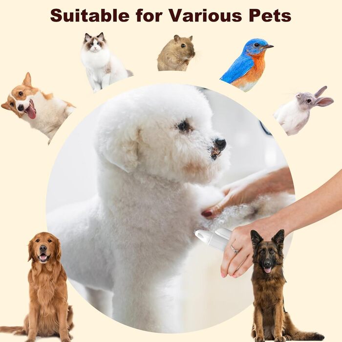 Машинка для стрижки собак Leise, 4 в 1: стрижка тіла, обрізка подушечок, догляд за очима та вухами. Ідеально для собак та котів. (2 в 1 комплект)