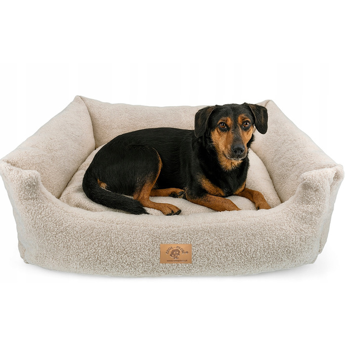 Ліжко-диван для собак Odol-Plusz, рожеве, прямокутне, розмір L 95x75 см