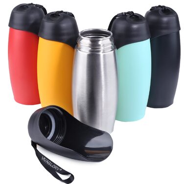 Фляга для води для собак VIVAGLORY Pawhike, 750 мл, нержавіюча сталь, портативна