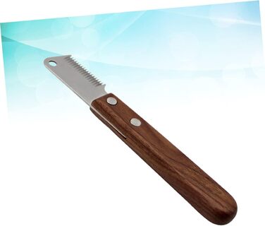 Гребінець для видалення підшерстка Besportble для собак та котів з нержавіючої сталі та ергономічною ручкою з дерева
