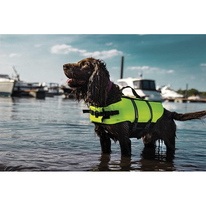 Спасальний жилет для собак Nobby, розмір S, жовтий, спинка 30 см, до 10 кг