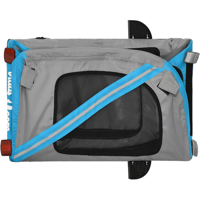 Festnight Причіп для велосипеда, переноска для собак, вантажний причіп для велосипеда, Oxford-Gewebe, 45 кг, 133,5 x 69 x 73,5 см, блакитний та сірий