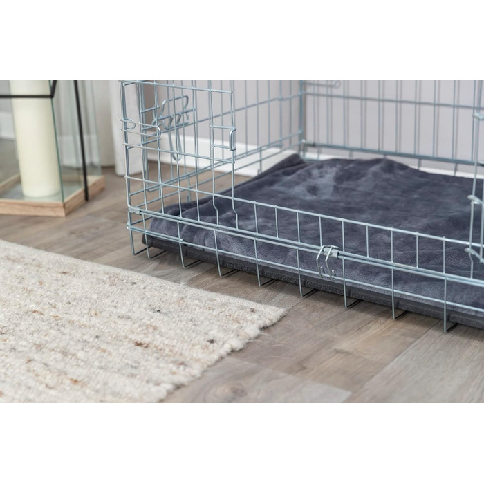 TRIXIE переносна клітка для собак Home XL, 116×86×77 см, складна, металева, з 2 дверима та замками, для транспортування і дому, срібляста