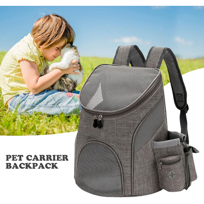Рюкзак для тварин Faltbar, 360° огляд, для собак, котів, кроликів, 32x30x25 см