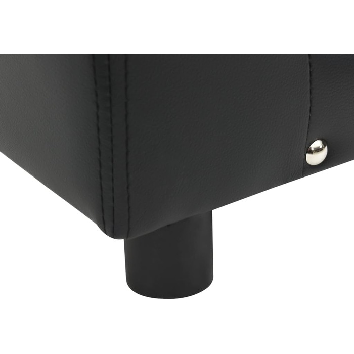 Диван для собак VidaXL, чорний, 81x43x31 см, плюш, штучна шкіра, лежанка для тварин