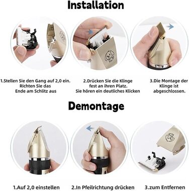 Машинка для стрижки собак Bjaf Dog Clipper Pro - тиха, бездротова, 4 насадки, для котів та собак, сіра