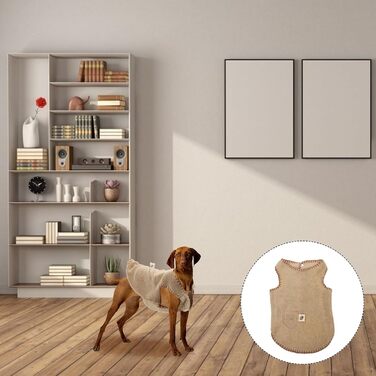 Зручна собача жилетка для маленьких та середніх собак. Тепла жилетка для домашніх тварин з бавовняної суміші, однотонна, з простим дизайном. Зимовий одяг та фотореквізит.