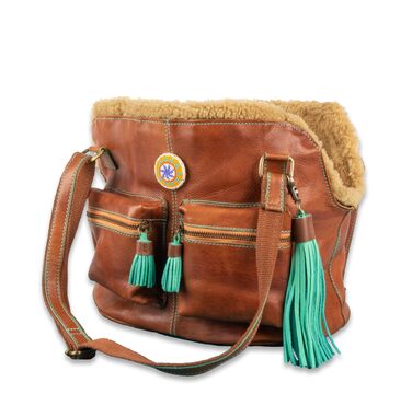 Сумка-переноска для собак Dog with a Mission, шкіряна, універсального розміру 32x20x27 см