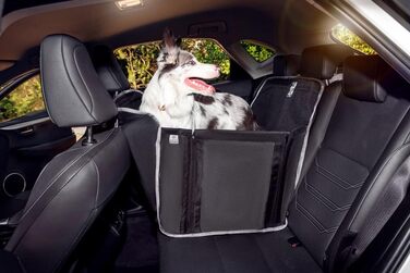 Накидка на сидіння автомобіля для собак - чорна, водовідштовхувальна, антиковзаюча, захист від бруду та подряпин, для собак середніх та маленьких порід, цуценят