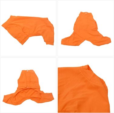 Комбінезон для собак Lovelonglong з чистої бавовни, 4 лапи, для великих та середніх собак, розмір XXL, Зелений (XXXL (Велика собака ~36 кг), Помаранчевий)