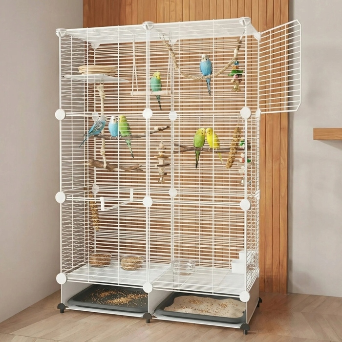 Клітка NUXIE, 125 x 37 x 74 см, біла