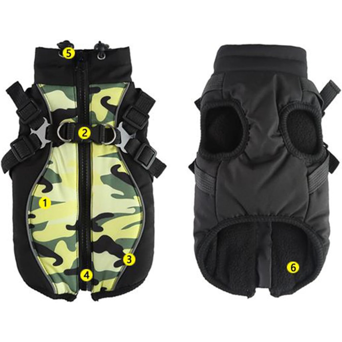 Водонепроникний теплий зимовий одяг для собак - для малих, середніх та великих тварин. Ідеально для прогулянок, тренувань та щоденного використання.