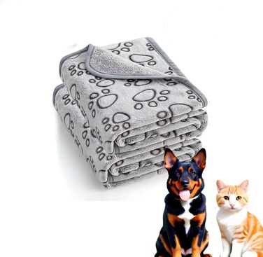 MYPETSTOCK® М'яка фланелева ковдра для собак і котів, велика та середня, тепла, всесезонна, прана
