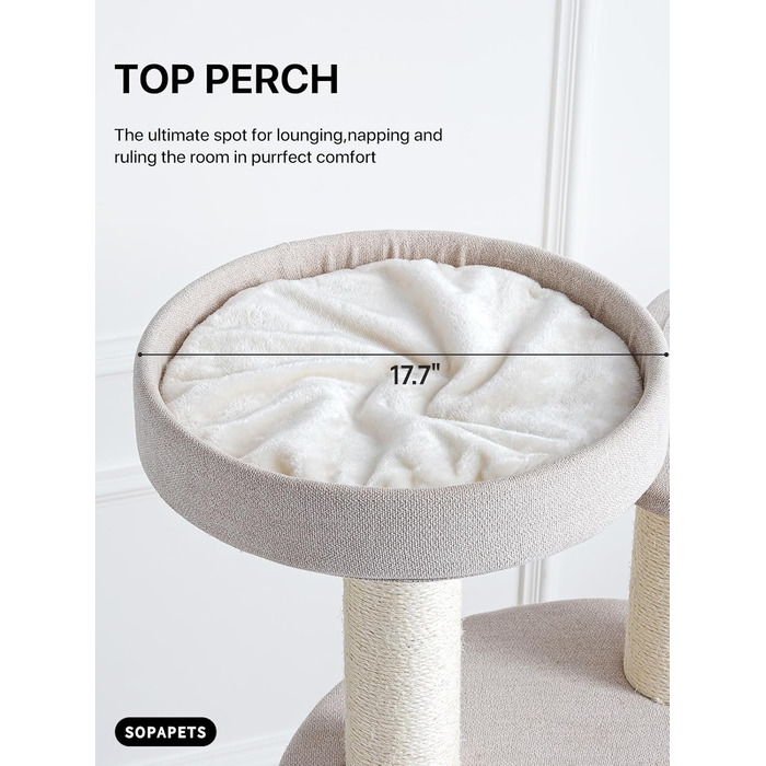 Великий котячий будиночок з дряпалкою для Мейн-куна, 165 см, котячий будиночок для кішок, дорослих, 9 кг, XXL, міцний, розкішний з великою гамаком, дряпка з сизалю, бежевий, 165 см