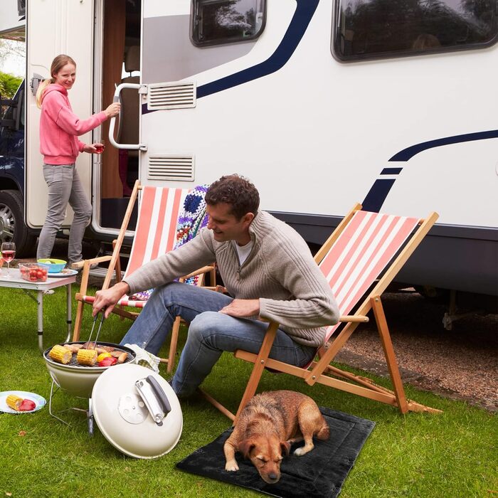 Водонепроникний килимок для котів та собак Kritter Planet, складаний, миючий, 80 x 60 см, чорний