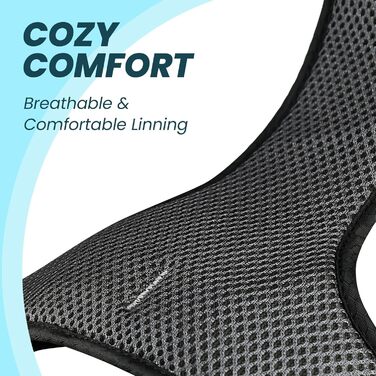 Шлейка для собак VIVAGLORY Easewalk, анти-тягнуча, для дресирування та прогулянок, з ручкою, надійна, запобігає вислизанням, для цуценят та собак, S (Блакитний, обхват грудної клітки 36-61 см)