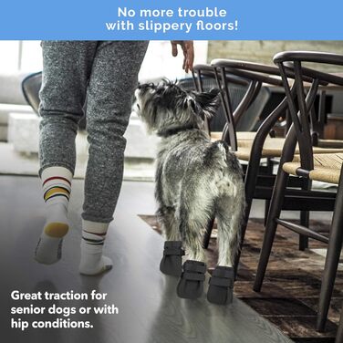 Чорні легкі захисні чоботи для собак, водонепроникні, для великих собак, розмір 8 (L)