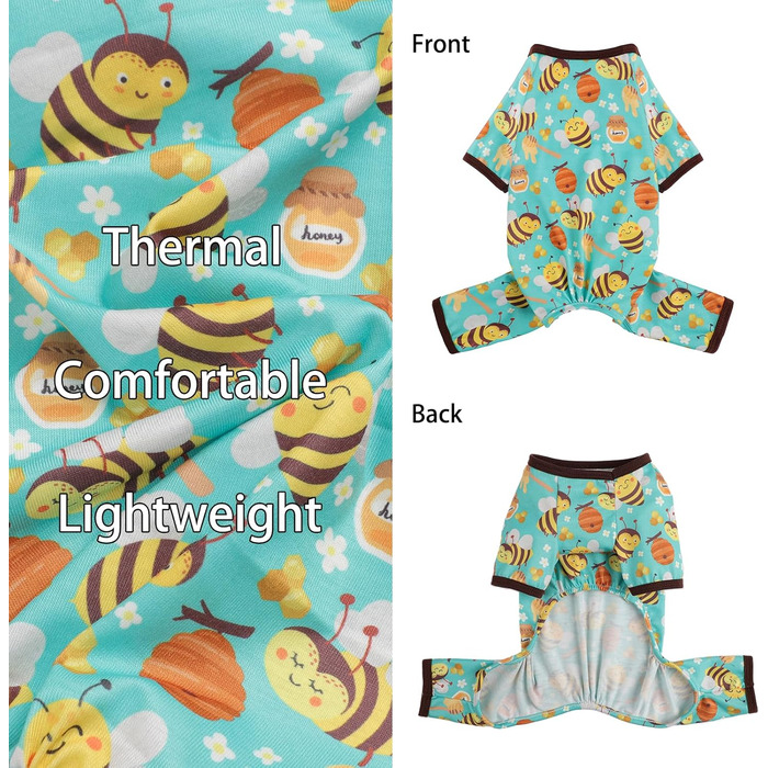 Піжама для собак Dosuyi: теплий та зручний комплект для маленьких цуценят та котів (зелений, X-Small)