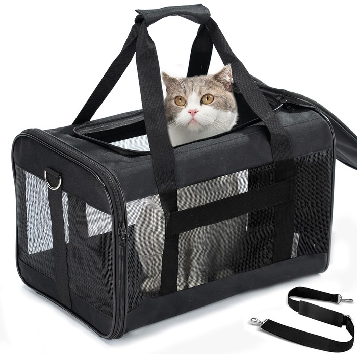 Транспортна переноска для собак та котів HITSLAM, складана, зелена (M)