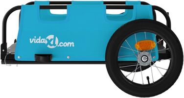 Дитячий причіп-транспортер для собак, блакитний, з оксфордської тканини та металу. Легко монтується.