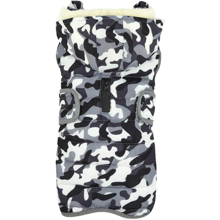 Теплий зимовий одяг для собак: тепла куртка з капюшоном для маленьких, середніх та великих собак (XL, 60-75 см)