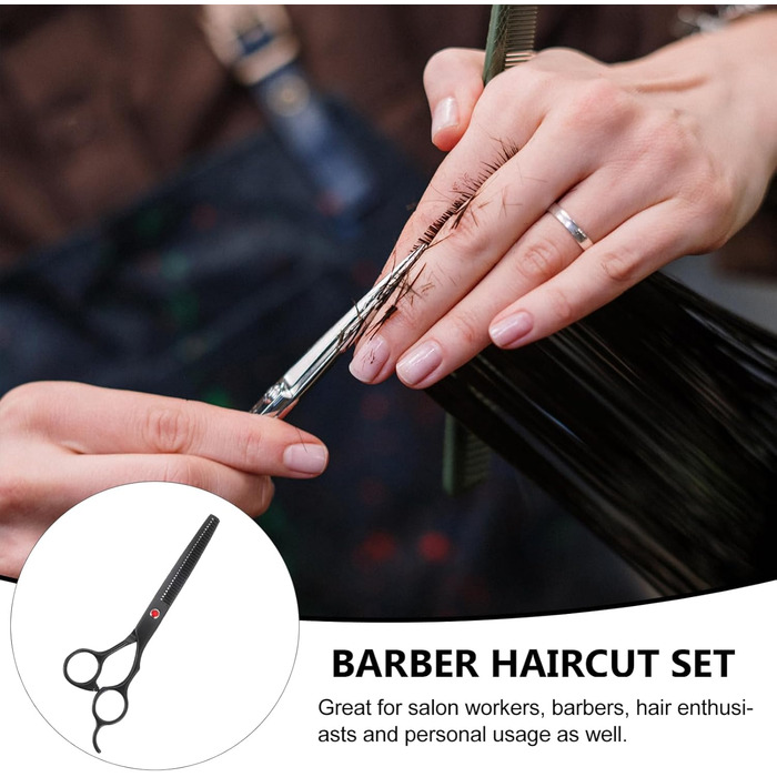 Професійна ножиця для стрижки волосся та текстуризації - чорний колір (2 шт.)