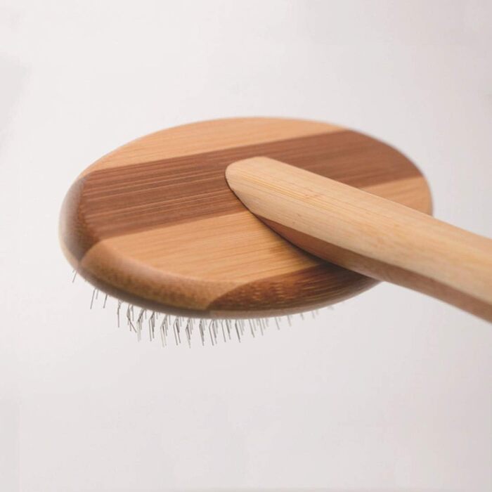 Дерев'яна щітка-сликер для собак і котів: видаляє ковтуни та розчісує шерсть. Підходить для довгої та короткої шерсті