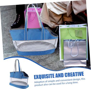 Транспортна сумка для котів POPETPOP з кишенькою-холодильником, нейлон, блакитна