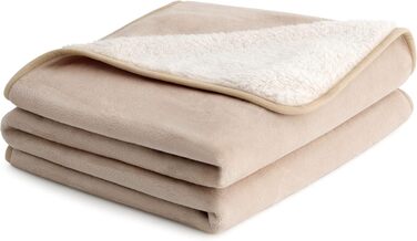 Водонепроникний коврик для собак LE SURE, великі породи - 100x80 см, Outdoor, миючий, з Sherpa Fleece, для собак та котів, (XL 127x152 см, кремовий)