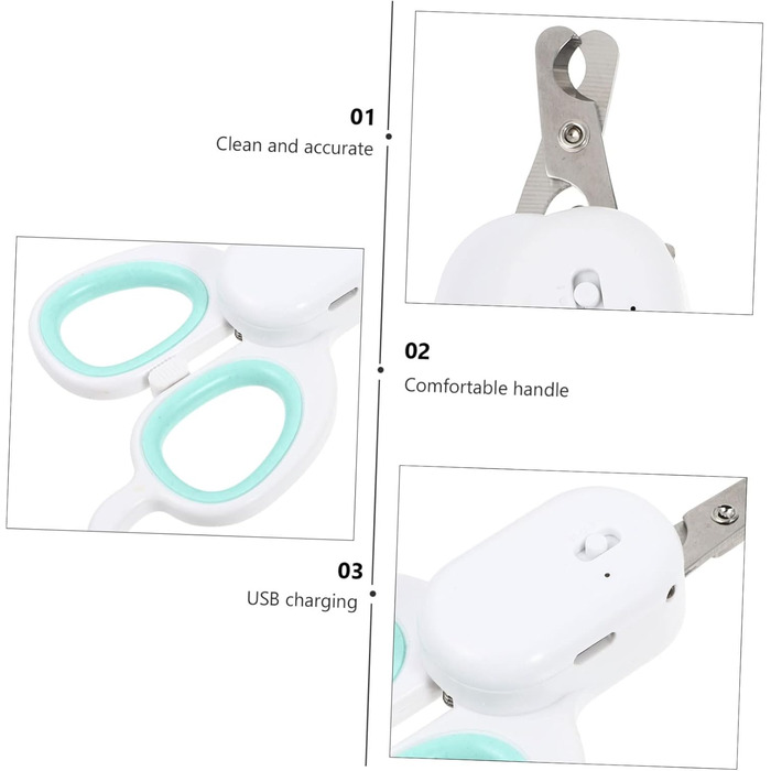 USB-набір для стрижки кігтів домашнім тваринам Sosoport - безпечний, ергономічний, для собак та котів