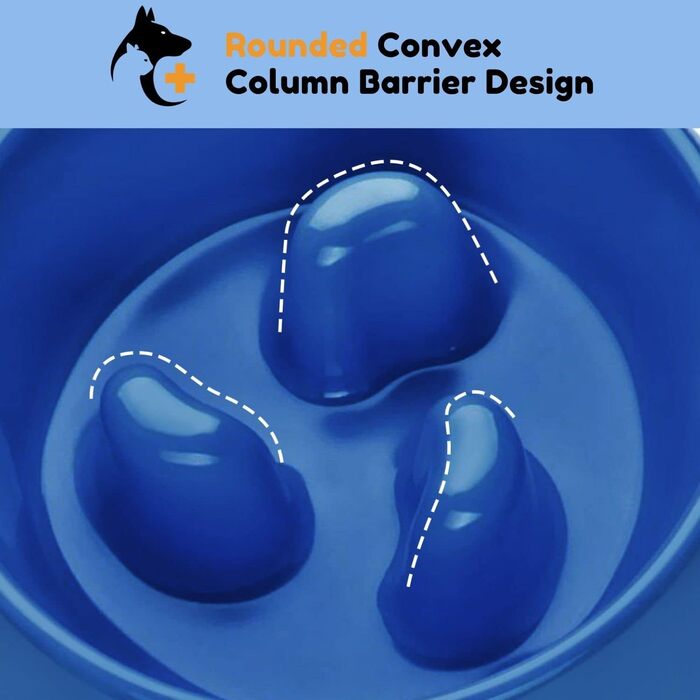 Flexzion миска для собак і котів, нековзна годівниця для корму та води, знімна нержавіюча сталева чаша, для домашніх тварин всіх розмірів, 1200 мл, синя