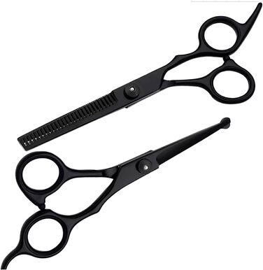 Набір ножиць для грумінгу собак, нержавіюча сталь, прямі, витончені та вигнуті ножиці
