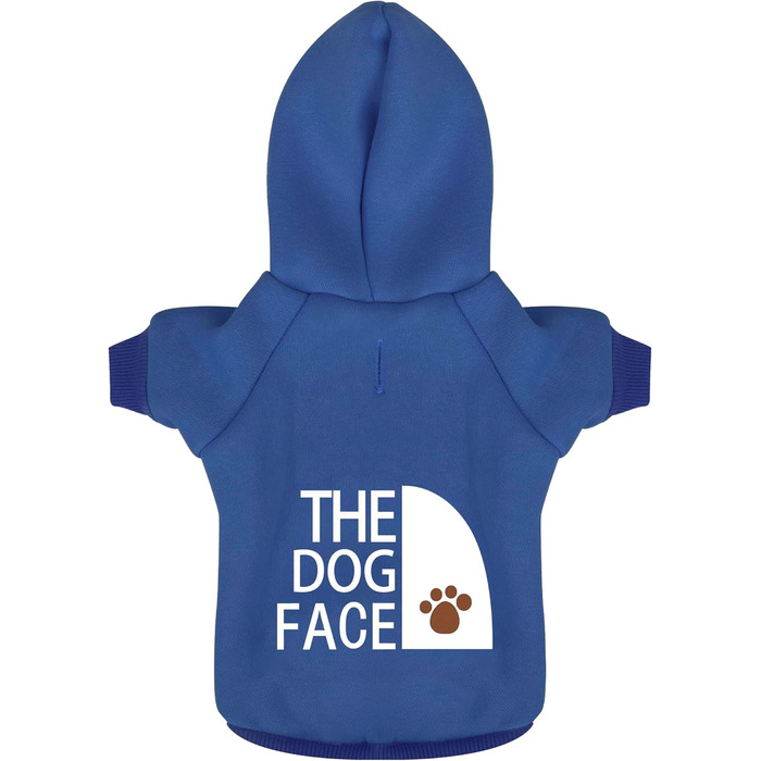 Світшот для чихуахуа Paiaite: теплий та стильний одяг для собак, принт 'Мордочка собаки', зимовий, великий розмір (X-Large), блакитний