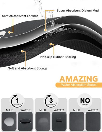 Нековзна килимок-підкладка під миску для собак та котів, сірий, з принтом 'I love my dog', 43 x 75 см