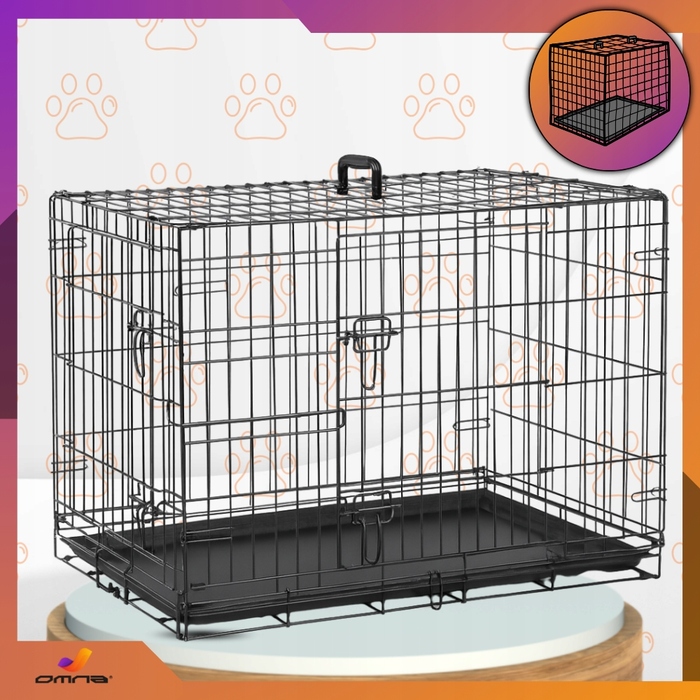 Металева транспортна клітка для собак Omna, 92x57x63 см