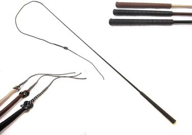 Вертикальна батогом для коней 120/100 см - 3 кольори, для роботи на землі, верхової їзди, свободи, чорний колір, довжина 100 см