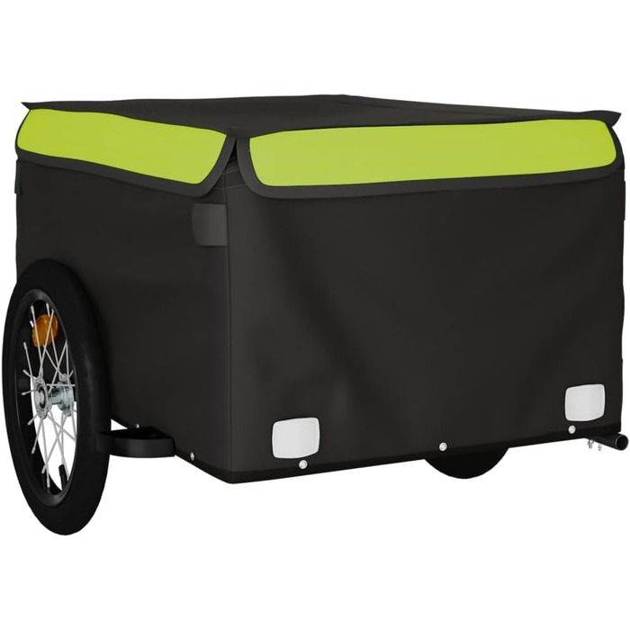 Причіп для велосипеда Gecheer, вантажний причіп, чорний пластиковий контейнер для перевезення вантажів, собак (124 x 62.5 x 52 см)