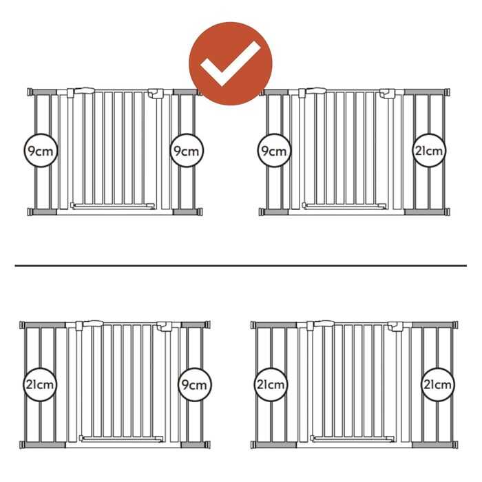 Захисні ворота для дітей Hauck Clear Step Autoclose - сірий, регульована ширина 75-80 см, висота 77 см, самозакривні, без свердління, подовження 21 см