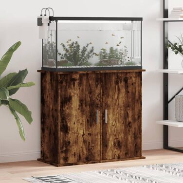 Тумба для акваріума ZEYUAN з ДСП, копчена дубова, 81x36x73 см, підставка та шафа для акваріума