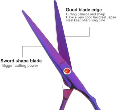 Набір ножиць для грумінгу собак, 7 дюймів, професійний набір для догляду за тваринами, нержавіюча сталь, вигнуті ножиці, ножиці для розрідження, гребінець для грумінгу, для собак та котів, 5 шт. чорний